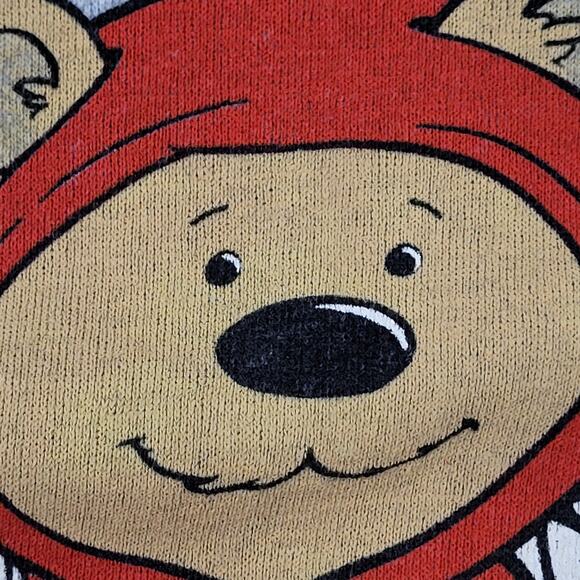 Vintage 80s Skater Teddy-Bear Sweatshirt Womens S/M 20x24 Baggy Crop - Picture 10 of 14